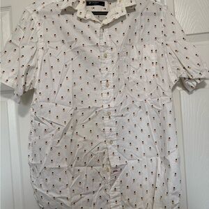 White Patterned Men's Shirt